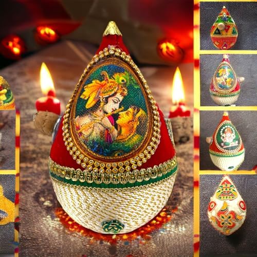 LOVENSPIRE Decorated Coconut Wedding Shagun Vase