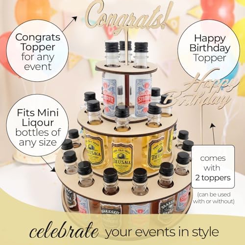 Shot Cake 3 Tier Party Centerpiece Display