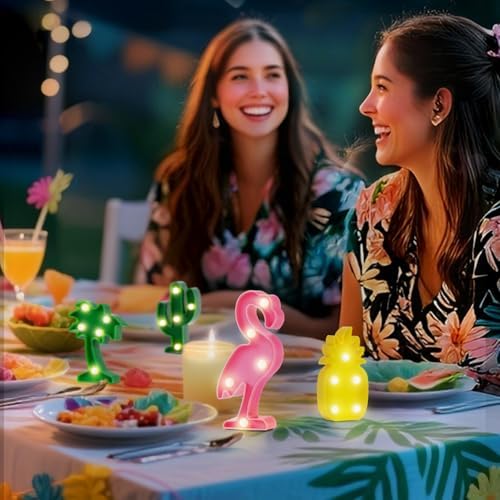 Hawaiian Party Decorations Lights with 4 Shapes