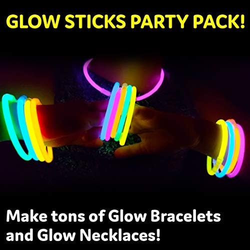 PartySticks 300 Ultra Bright Glow Sticks Jewelry Party Favor Pack