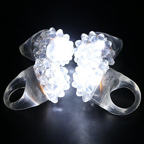30PCS LED Flashing Jelly Bumpy Rings for Rave Party