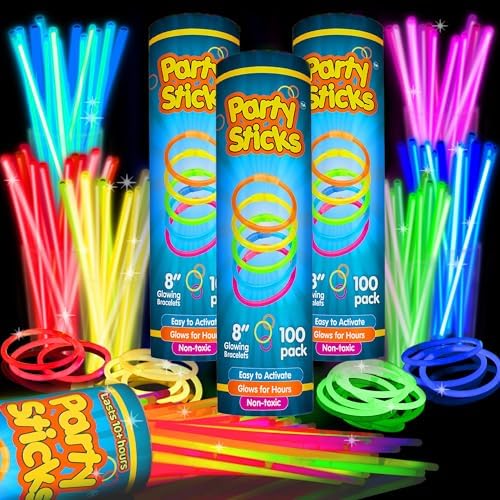 PartySticks 300 Ultra Bright Glow Sticks Jewelry Party Favor Pack