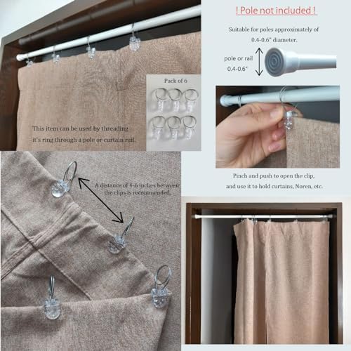 Japanese Curtain Noren Tapestry Curtains for Doorway with Clips Matcha