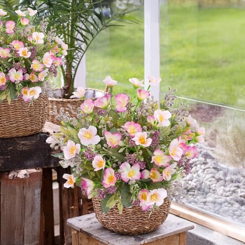 4Pcs Artificial Silk Wildflowers for Home Decor