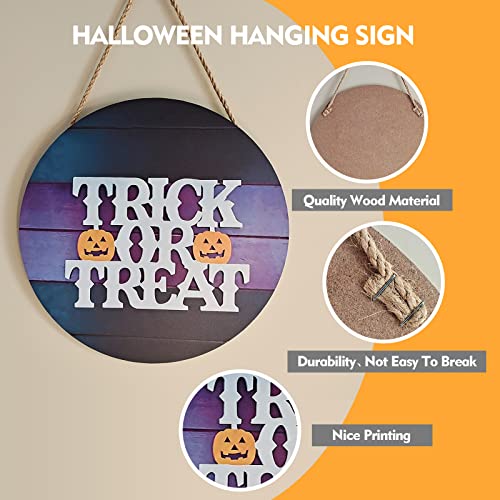 Halloween Wooden Door Hanging Sign 12 Inch Decor