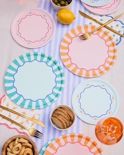 XO Fetti Italian Summer Paper Plates - 32 Pack 1