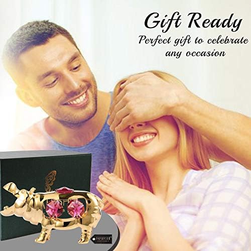 Matashi 24K Gold Plated Hippopotamus Figurine Decor