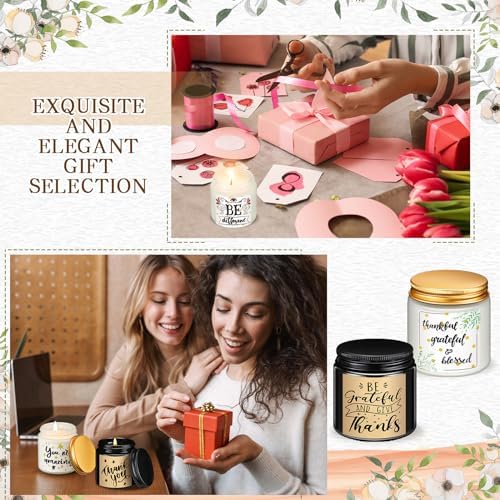 MTLEE 24pcs Thank You Scented Candles Jar Set