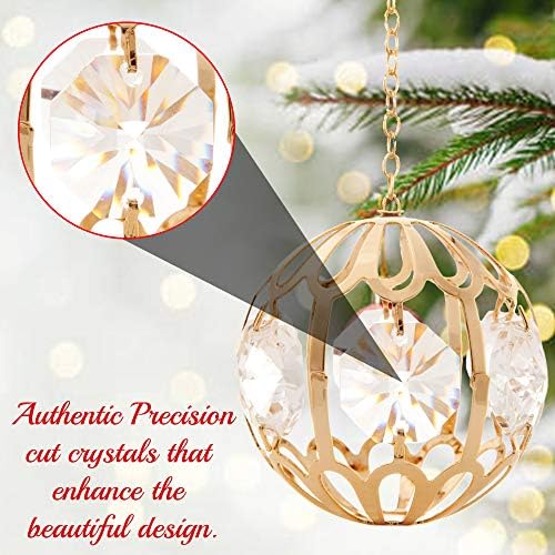 Matashi 24K Gold Plated Crystal Ball Ornament