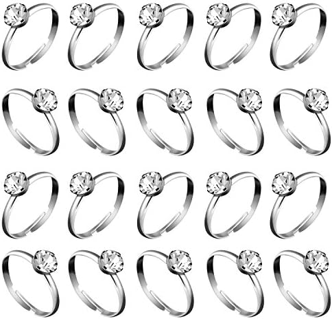 Whaline 36 Pack Diamond Rings for Wedding Table Decorations