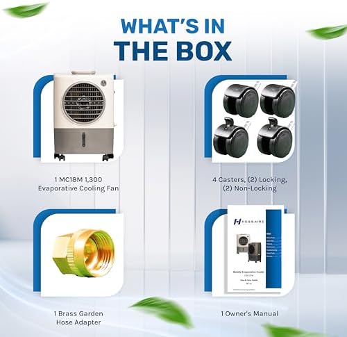 Hessaire Portable Evaporative Air Cooler 1300 CFM