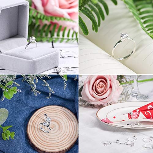 Whaline 36 Pack Diamond Rings for Wedding Table Decorations