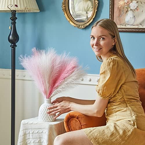 Serwalin 12pcs Pink Pampas Grass Decor Set 1