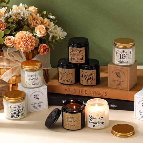 MTLEE 24pcs Thank You Scented Candles Jar Set