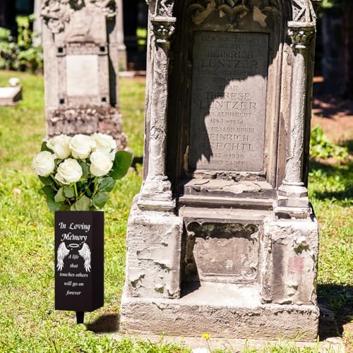 WEBEEDY Cemetery Vases with Spikes and Angel Wings Pattern