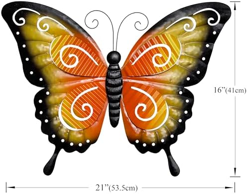 ABELOTS Metal Butterfly Wall Decor 3 Pack