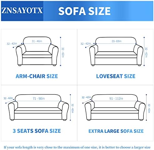 ZNSAYOTX 1 Piece Jacquard Couch Cover for 2 Cushion Loveseat 1