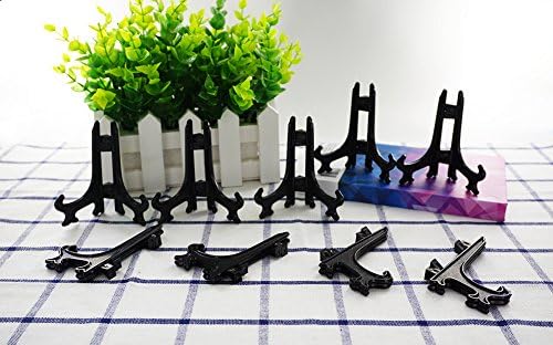 Artliving 3 Inch Black Plastic Easel Display Stand Holder 24 Pack