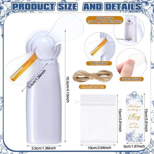 Retisee 32 Set Mini Portable Fans with LED Gift Packaging