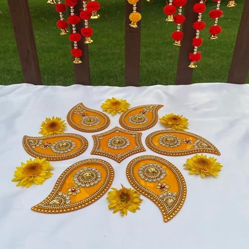 LOVENSPIRE Acrylic Rangoli Set 12 Inches Reusable