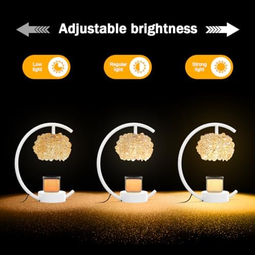 Yeuslor White Candle Warmer Lamp with Timer and Brightness Control