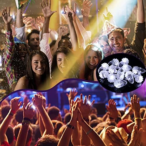 30PCS LED Flashing Jelly Bumpy Rings for Rave Party