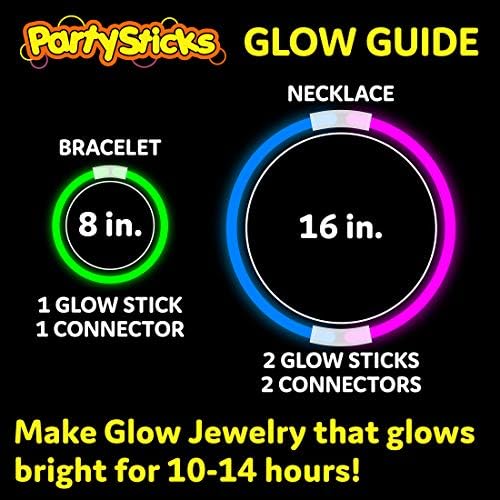 PartySticks 300 Ultra Bright Glow Sticks Jewelry Party Favor Pack