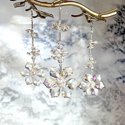 Crystal Decor Iridescent Flower Suncatcher