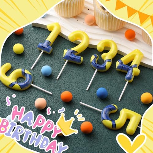 Yellow Cartoon Birthday Candles Number 2 Decorations