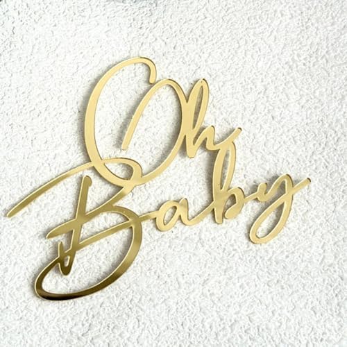 Gold Baby Shower Cake Topper Inserts 10 Pieces 1