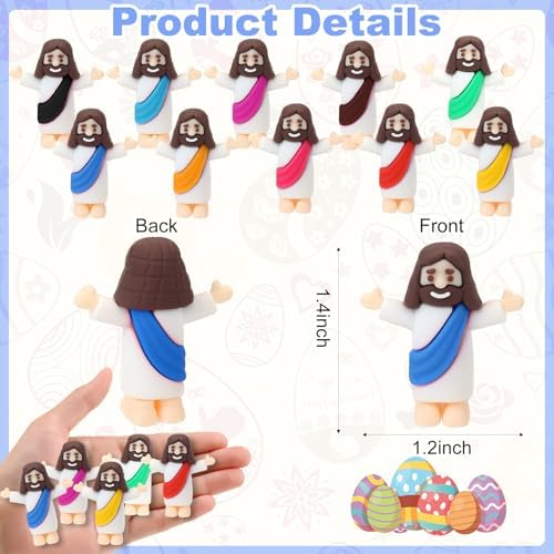 50 Pcs Mini Jesus Figurines Multi-Colors