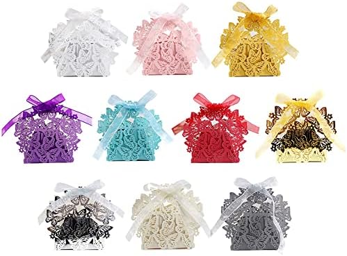 EUBUY 50pcs Butterfly Candy Boxes for Party Favors