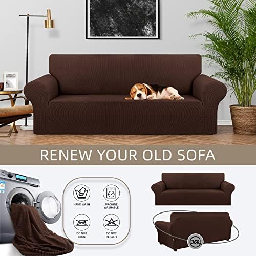 KEKUOU Stretch Sofa Cover Slipcover for 3 Cushion Sofa 1