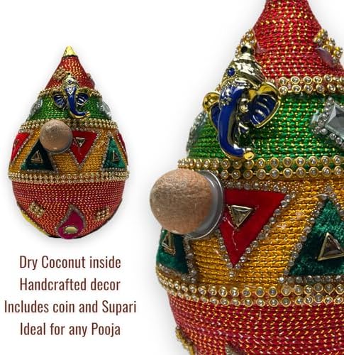 LOVENSPIRE Decorated Coconut Wedding Shagun Vase