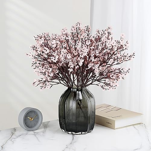 JAKY Global Artificial Babys Breath Flowers 6pcs Autumn Pink Bundle