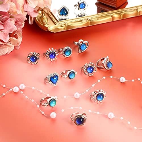 Hicarer 24 Adjustable Mood Rings Mixed Colors 1