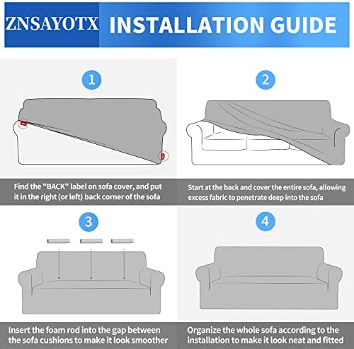 ZNSAYOTX 1 Piece Jacquard Couch Cover for 2 Cushion Loveseat 1