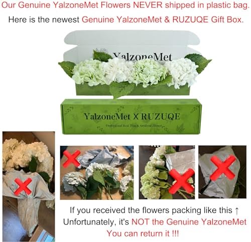 YalzoneMet Artificial Hydrangea Flowers 4 Pcs Set
