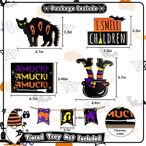 Halloween Tiered Tray Decor Set 7 Pieces