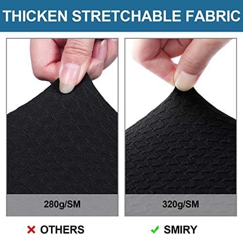 Smiry Waterproof Seat Covers Set of 4 for Dining Chairs Black