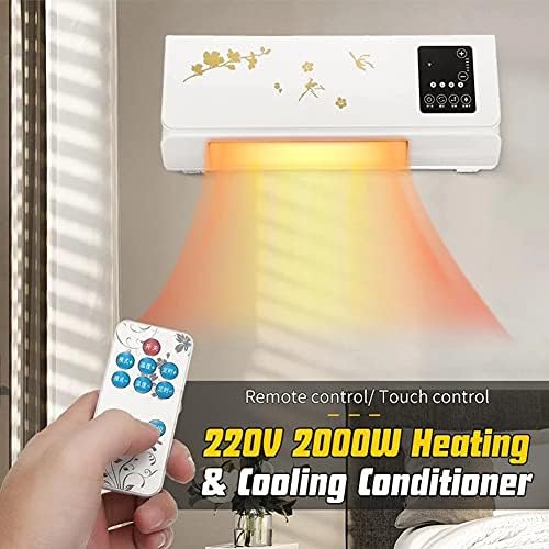 2000W Wall Mounted Air Conditioner with PTC Heating and Touch Screen Remote Control
