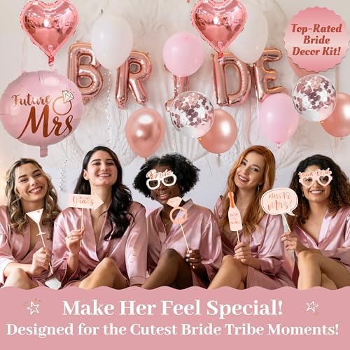 Vidal Crafts 62-Piece Rose Gold Bridal Shower Decor Kit
