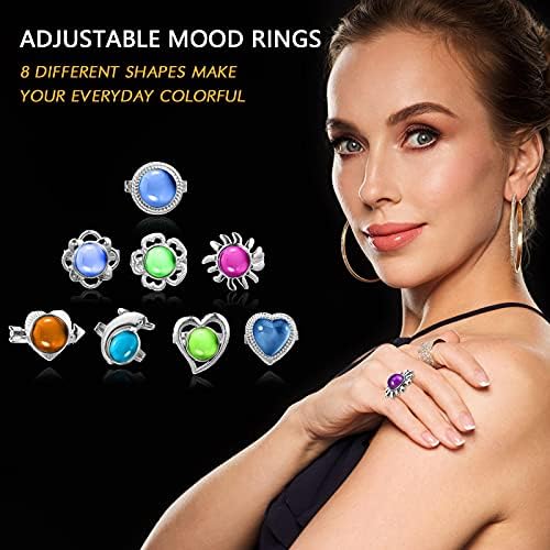 Hicarer 24 Adjustable Mood Rings Mixed Colors 1