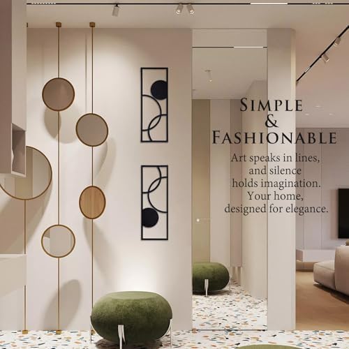 TYLCC Modern Black Metal Wall Art 2 Pcs