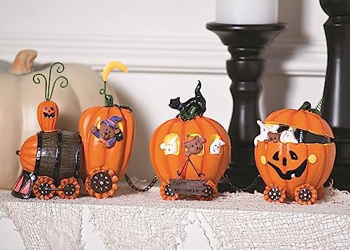 Pumpkin Express Train Halloween Decor Figurines
