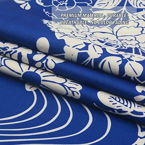 LIGICKY Japanese Style Thick Noren Curtain Door Hanging Tapestries Blue Chrysanthemum