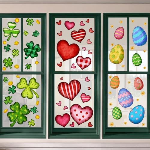 Ivenf Holiday Window Clings Set 9 Sheets