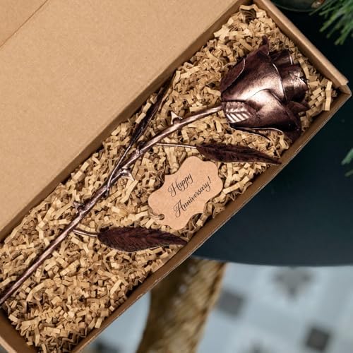 7 Year Anniversary Copper Rose Gift for Her and Him 1