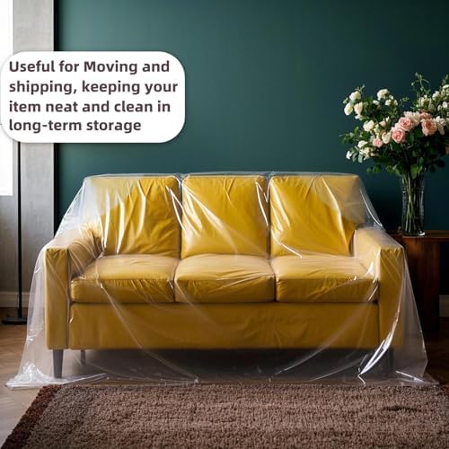 Yotelab Plastic Couch Cover for Moving and Storage 1