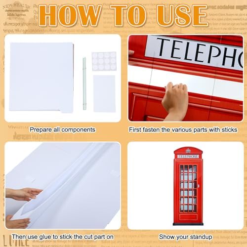 64 Ft Red British Telephone Booth Cutout Stand